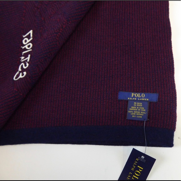 Polo Ralph Lauren 1967 Varsity Scarf Beanie Hat Set NWT RL Merino Wool College - Picture 5 of 8